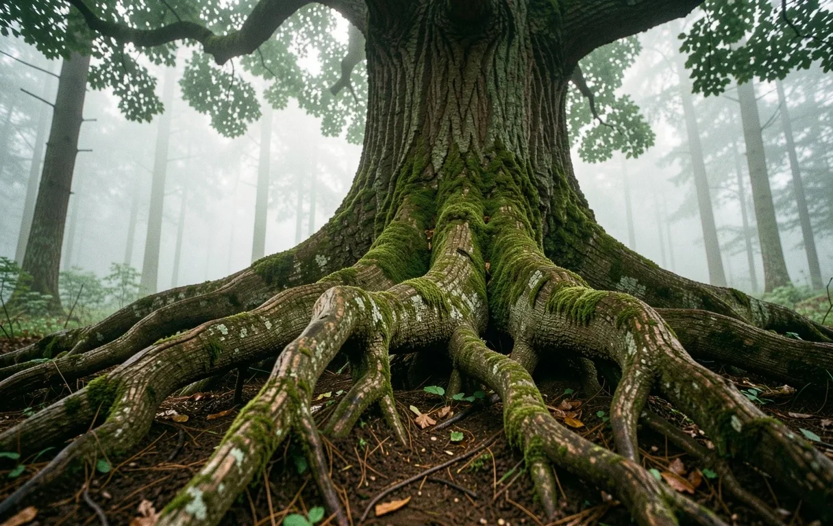 Forêt profonde et racines